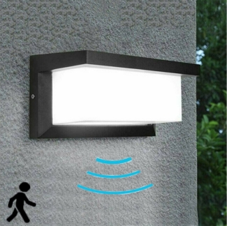 oyajia Wandleuchte 18W LED Aussenleuchte, LED Wandleuchte mit Bewegungsmelder Außenlampe, LED fest integriert, Wasserdicht IP65 Wandlampe,Außenleuchte Gartenlampe Strahler Lampe