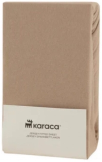 Karaca Bett-Set Karaca Home Jersey Spannbettlaken, 180x200+30 cm, Beige