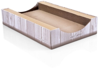 Canadian Cat Company Kratzpappe Der Kratzkarton 2.0, (Qualitäts-Wellpappe + Katzenminze, 1-tlg, Kratzpappe), XXL Scratch Lounge