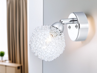 Wandleuchte Innen mit Schalter Wandlampe Schlafzimmer Leselampe 56624-1