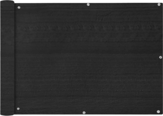 vidaXL Balkonsichtschutz HDPE 75x600 cm Anthrazit 42313