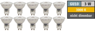 LED-Strahler McShine ''MCOB'' GU10, 3W, 250 lm, warmweiß, 10er-Pack