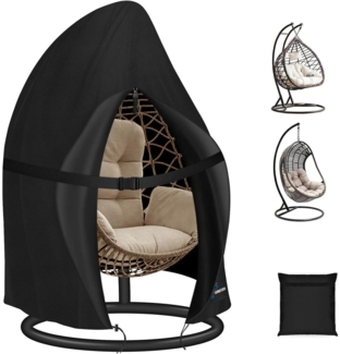 Regenfeste Hängesessel Abdeckung 120x205 cm Schwarz