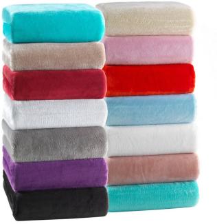 MALIKA® Premium warme Spannbettlaken Cashmere-Touch Bettlaken Jersey Fleece Spannbetttuch Laken, Farbe:Altrosa, Größe:90-100x200 cm