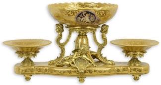 Casa Padrino Jugendstil Etagere Mehrfarbig / Gold 55 x 25 x H. 27 cm - Prunkvolle Hotel & Restaurant Accessoires