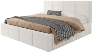 BlingBin Polsterbett Doppelbett Jugendbett (1-tlg, mit Lattenrost,gepolstertes Kopfteil), 180x200cm,Beige