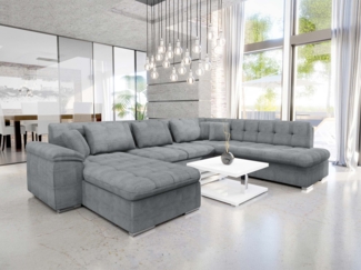 Wohnlandschaft Niko Bis mit Bettkasten und Schlaffunktion (Farbe: Flow 17, Seite: Links)