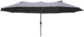 Doppel-Sonnenschirm, ALU, anthrazit,
