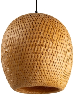 riess-ambiente Hängeleuchte ORGANIC LIVING 35cm natur · Pendellampe mit Schirm · Korb · handmade, keine besonderen Funktionen, ohne Leuchtmittel, für Esszimmer · Bambus-Holz · Boho-Stil · für Schlafzimmer