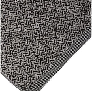 Möve Brooklyn Fischgrat 4 tlg. Frottier-Set - 2 X Handtuch (50 X 100cm), 2 X Duschtuch (80 X 150cm) - 600 g/m2 - Nature/Black