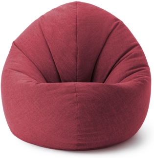 Lumaland 'Interior Line' 2-in-1 Sitzsack, Runder Komfort für drinnen, 300l, 120 x 80 x 75 cm, Rot