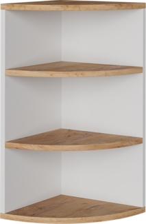 Vicco Eckregal Weiß/Goldkraft Eiche 30 x 60 cm, Ecki