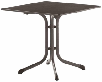 Sieger Boulevard-Klapptisch Boulevard-Klapptisch klappbar, Stahl Eisengrau 80 x 73 x 80 cm