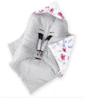 Einschlagdecke Babyschale - Kuscheldecke - Decke - Babydecke Baby für jede Jahreszeit, Amilian, ca. 90x90 cm, Sommer, Winter, Herbst, Frühling, universell einsetzbar