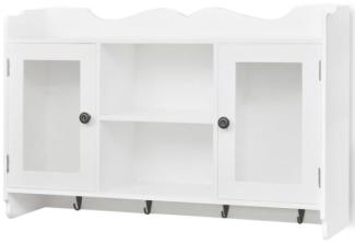 MDF Wandschrank Bücher/DVD/Gläser Aufbewahrung weiß