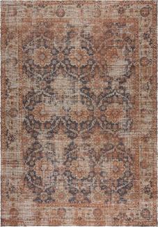 Kadima Design Handgewebter Vintage Teppich in Rot-Blau, Jute & Chenille, Leicht zu pflegen - "Wensley", 120x170 cm