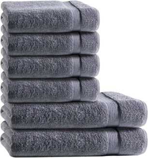 TRENDBUY24 Handtuch Set 6-TLG Premium Frottee Handtücher Duschtücher Set 100% Baumwolle, (Handtuch und Duschtuch, 6-St), schnell trocknend