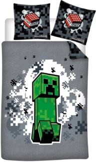 Minecraft Bettwäsche-Set Poly-Baumwolle Decke & Kissenbezug 140x200 + 65x65 cm