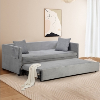 HOMYEDAMIC Schlafsofa Schlafsofa Doppelbett Schlafsofa 2-Sitzer Sofa Couch, 10 cm Schaumstoffmatratze 172 x 187 cm