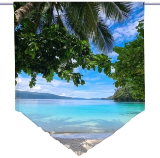 gardinen-for-life Scheibengardine Geheime Bucht - spitzer Scheibenhänger