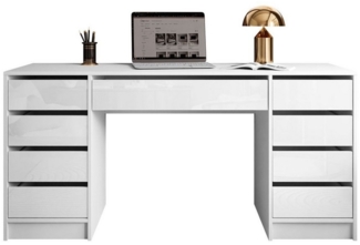 Lookway Schreibtisch Schreibtisch MADA DOUBLE mit Schubladen (1x Schreibtisch), Breite: 157cm