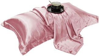 Refttenw Kissenbezug aus Eisseide Komfort Soft für Schlafzimmer 50x50cm /48x74cm, (2 Stück), unifarben