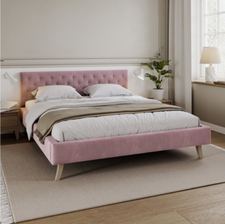 FDM Polsterbett ZUZA modern mit Bettkasten MADE IN EU - mit hochwertigem Velours Bezug (verfügbar 120x200 140x200 160x200 180x200cm, Bettrahmen, Bett, mit großen gepolsterten Kopfteil, ohne Matratze, Lattenrost aus Holz), ohne Matratze, Lattenrost aus ...