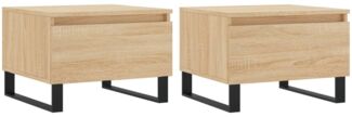 Couchtische, Sofatische 2 Stk. Sonoma-Eiche 50x46x35 cm Holzwerkstoff