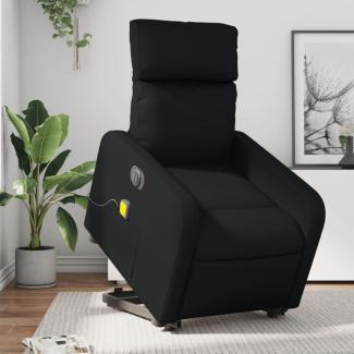vidaXL Massagesessel mit Aufstehhilfe Elektrisch Schwarz Kunstleder 3206770