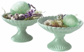 Mirabeau Geschirr-Set Schale 2er Set Zervil grün, Porzellan