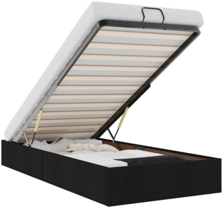 vidaXL Ottoman-Bett ohne Matratze Schwarz 90x200 cm Stoff 3310849