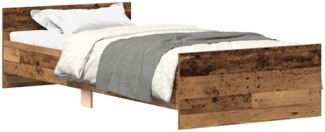 vidaXL Bettgestell ohne Matratze Altholz-Optik 90x200cm Holzwerkstoff 857474