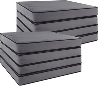 Aspero Sitzauflage 8 Stuhlkissen 40x40 cm Lucca, Gepolsterte und wasserdichte Outdoor Auflage