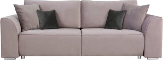INOSIGN 3-Sitzer BEATRICE auch als Schlafsofa mit Bettkasten, B/T/H 250/107/92 cm, wahlweise mit Bettfunktion, incl. 2 Zierkissen, Wellenfederung