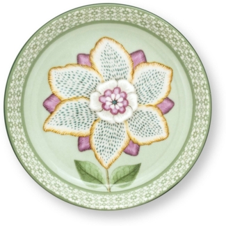 PiP Studio Tasse Lily&Lotus Light Green Teebeutelablage 9cm, Porzellan