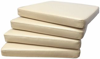 4x Sitzpolster LARISSA Kunstleder beige