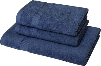 Dyckhoff Handtuch Set Planet, Walkfrottier (Set, 3-St), 2 Handtücher (50x100 cm), 1 Duschtuch (70x140 cm)