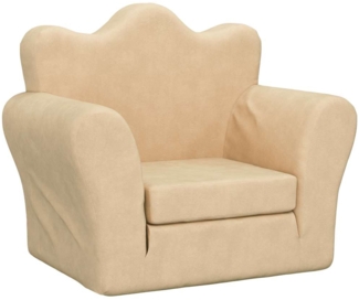 vidaXL Schlafsofa für Kinder Creme Weicher Plüsch 357055