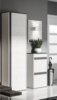 Lomadox Garderoben-Set HORSENS-131, (Spar-Set, 3-St), Flurgarderobe in Schneekiefer Nb. mit anthrazit