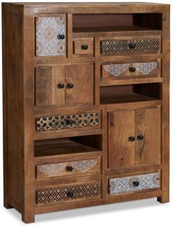 Highboard 100x130cm "Kalmar" Mango massiv