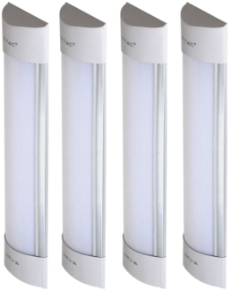 4er LED Decken- und Wandleuchte, neutralweiß, L 30cm