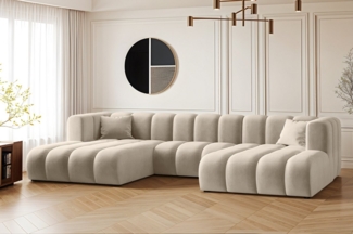 Kaiser Möbel Ecksofa U-from, Sofa Grand modular stoff Salvador und Haga, Zwei Arten von Stoffen, große Auswahl an Farben, praktisch, bequem