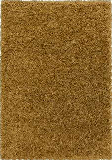 Hochflor Teppich Sima rechteckig - 240x340 cm - Goldfarbe