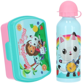 Gabby's Dollhouse Lunchbox Set – Brotdose und Trinkflasche für Kinder
