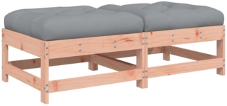 vidaXL Gartenhocker mit Kissen 2 Stk. Massivholz Douglasie 825588