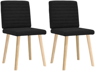 vidaXL Esszimmerstühle 2 Stk. Schwarz Stoff 4101176