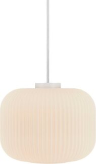 Nordlux Kugelleuchten Milford 30, Weiß, Glas, Stoff, 46583001