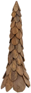 vidaXL Weihnachtsbaum mit Ständer Braun 110 cm Massivholz Teak 42017939