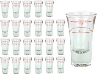 24er Set Schnapsgläser Stamper Dublino 2cl + 4cl