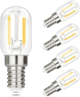 ZMH 4er-Pack E14-LED-Lampen, Warmweiß, Vintage, T22, Retro-Edison-Lampen, 2 W, 2700 K, passend für Lampenfassungen